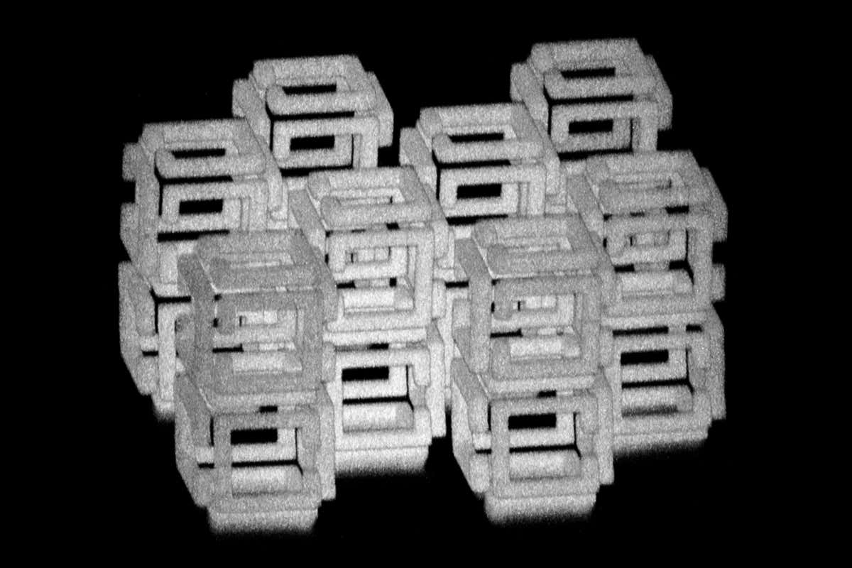 A 3D pattern created using implosion fabrication