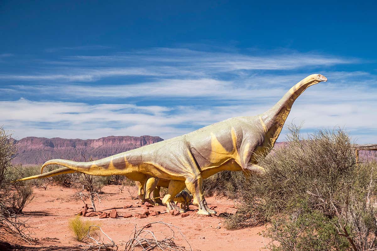 A dinosaur reproduction