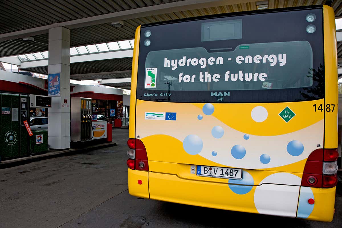 A hydrogen bus