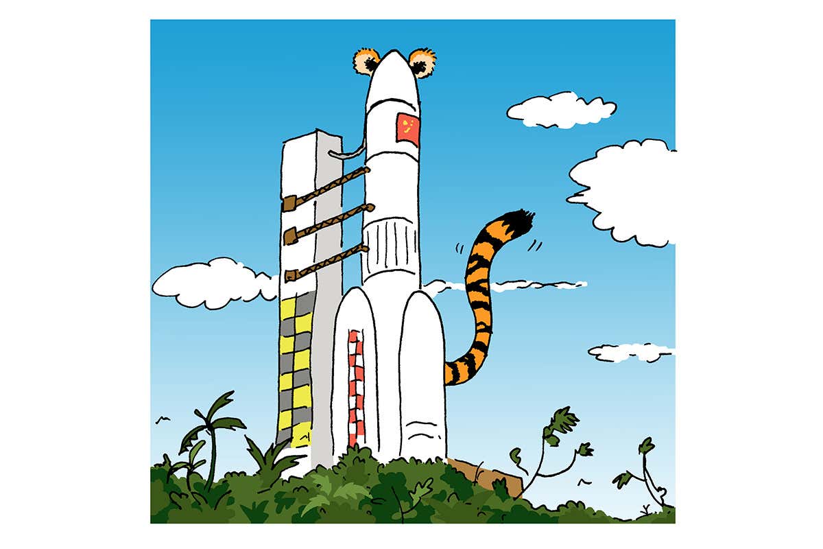 tiger rocket cartoon