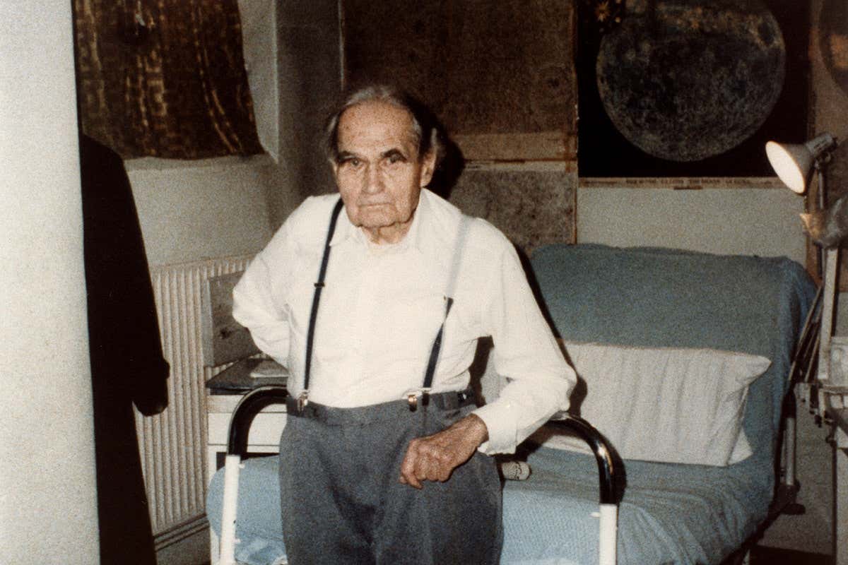 Rudolf Hess photographed inside Spandau Prison