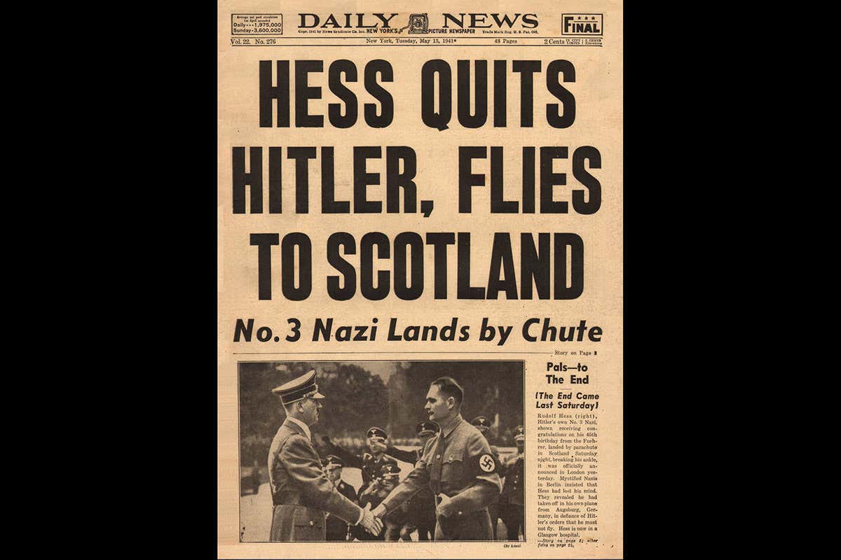 Contemporary news coverage of Hess's flight