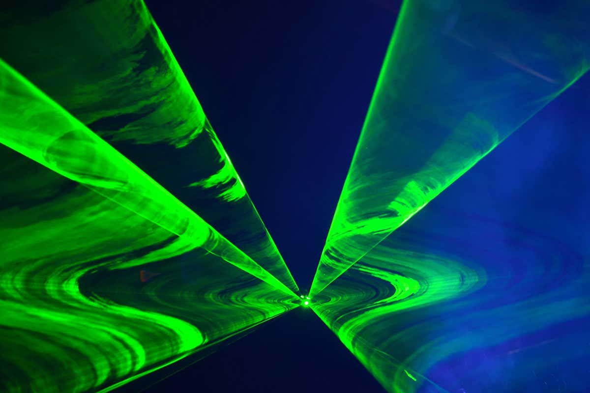 green patterned light