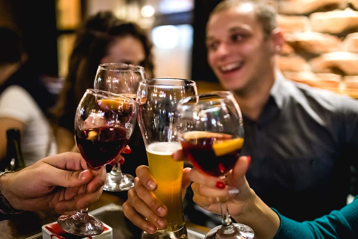 People having a drink