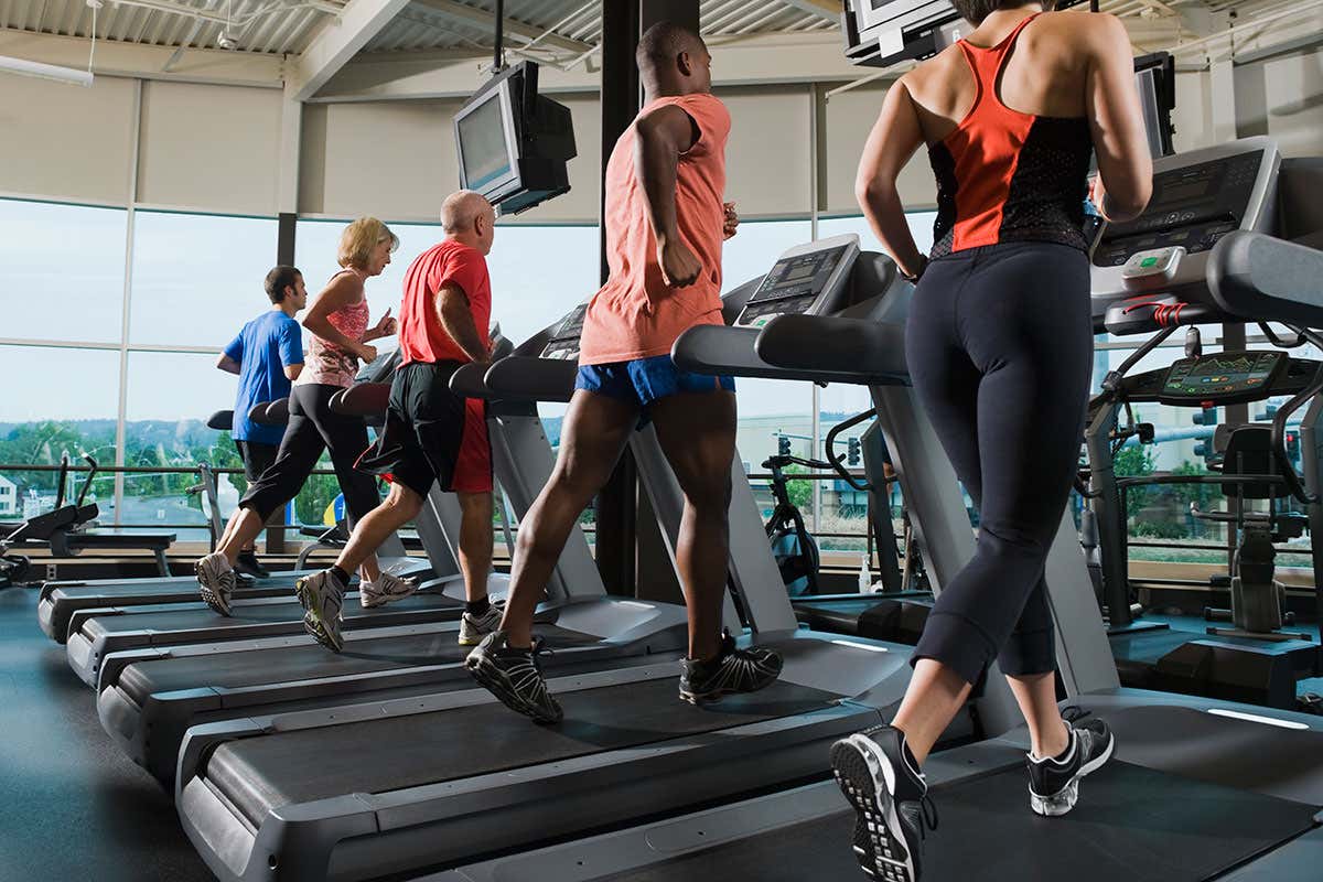 People on a treadmill