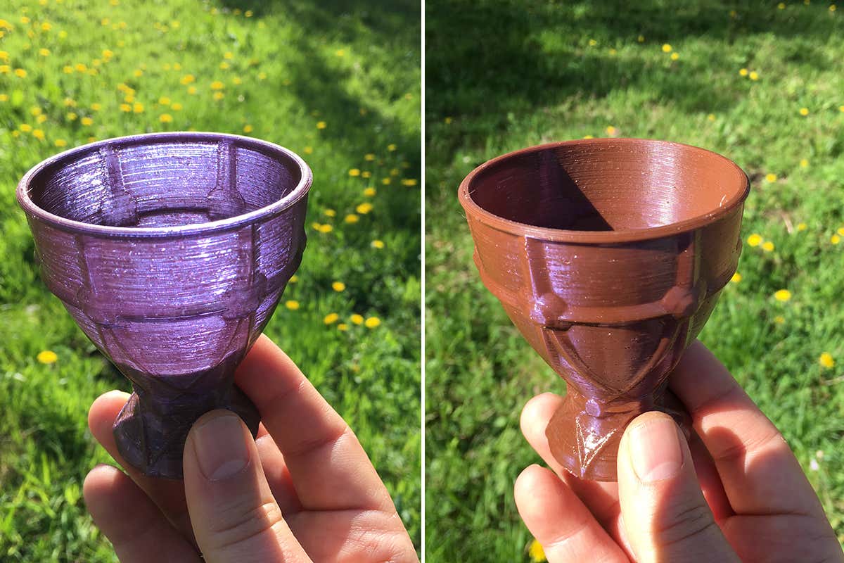A cup in two colours