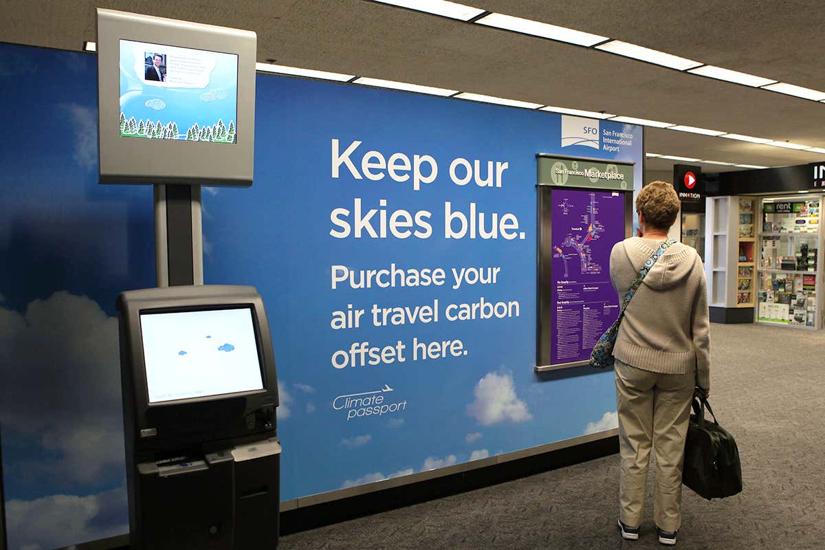 A poster for offsetting carbon emissions