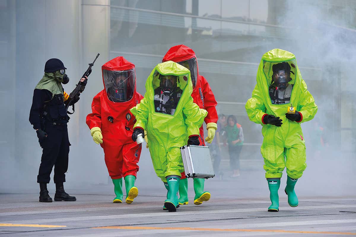 hazard suits