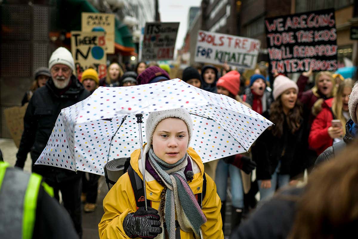 Activist Greta Thunberg takes part in demonstrations in Stockholm, Sweden