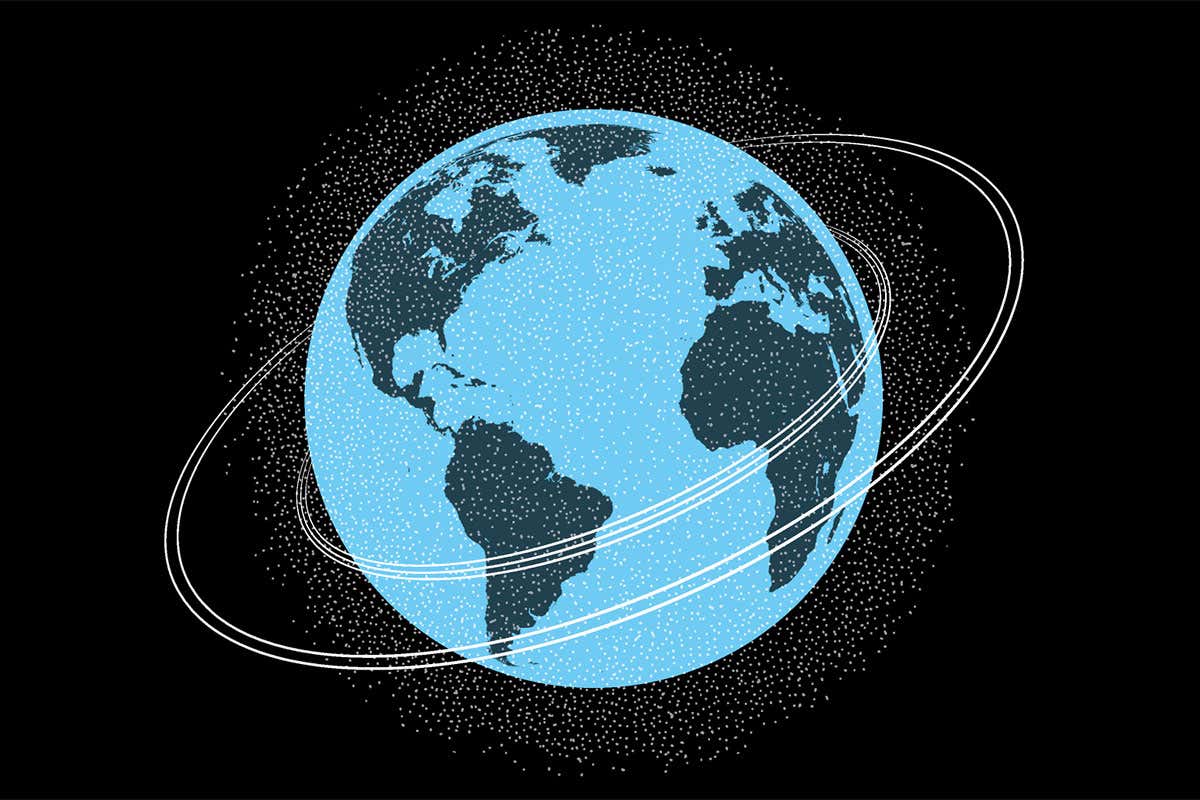 spinning Earth artwork