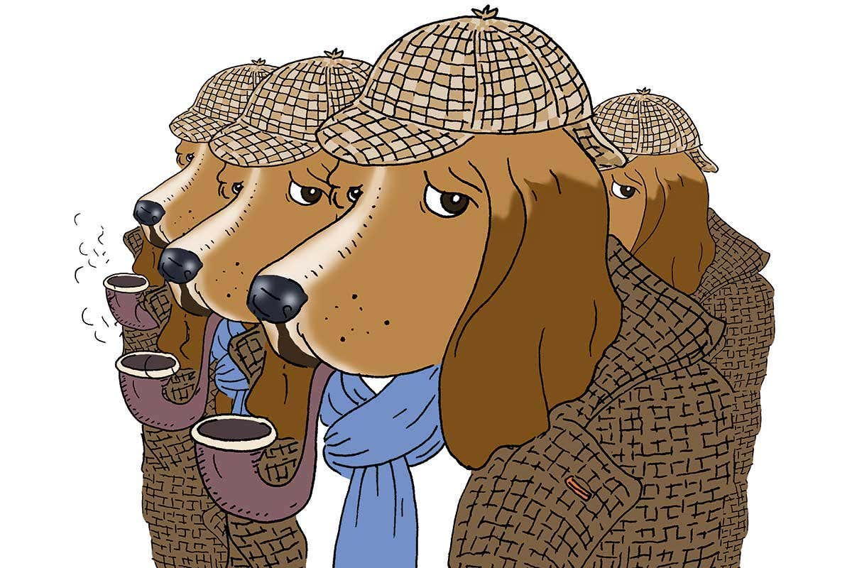 sherlock holmes dog cartoon