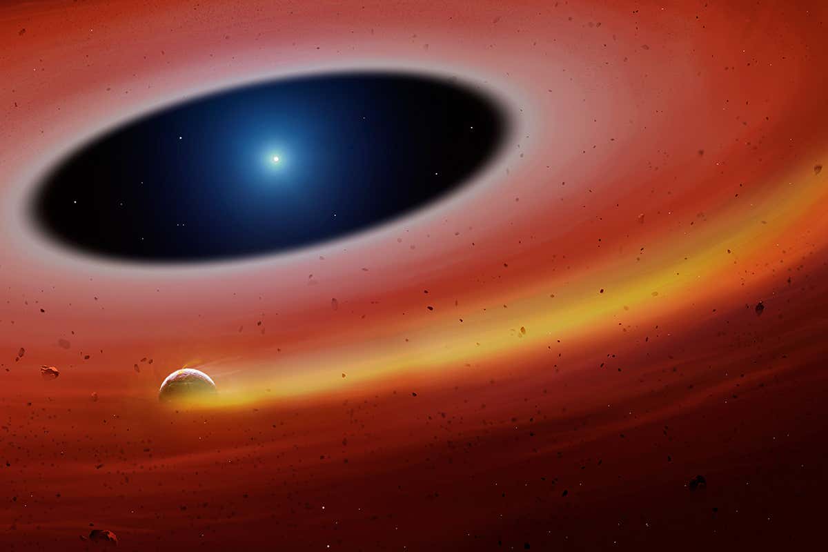 A dead planet in a dead star system
