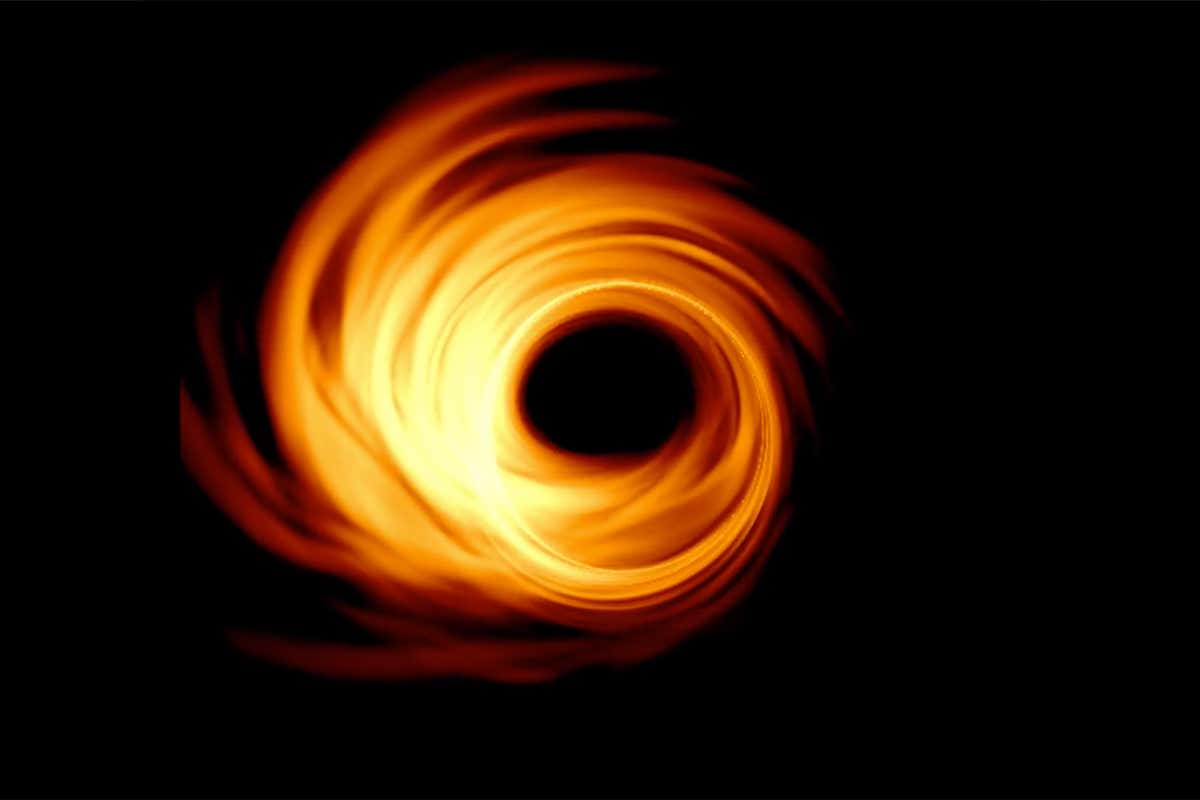 A simulated view of a black hole