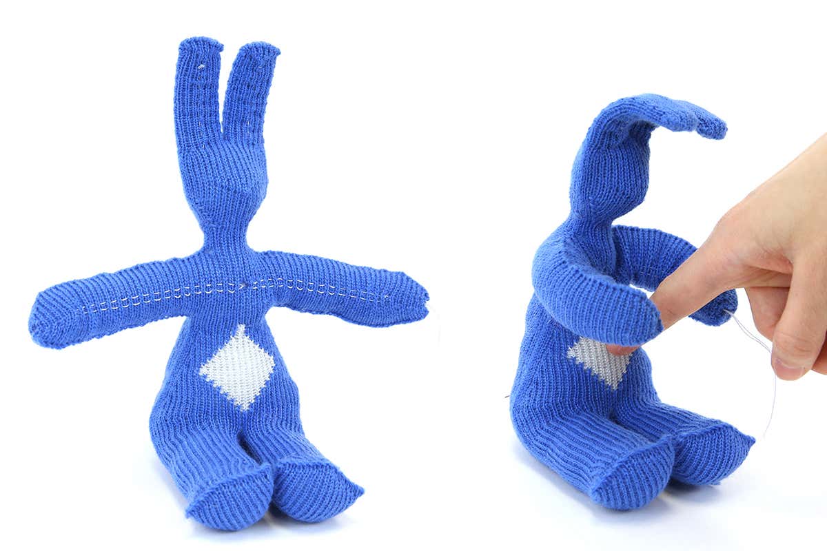 A 4d knitted rabbit