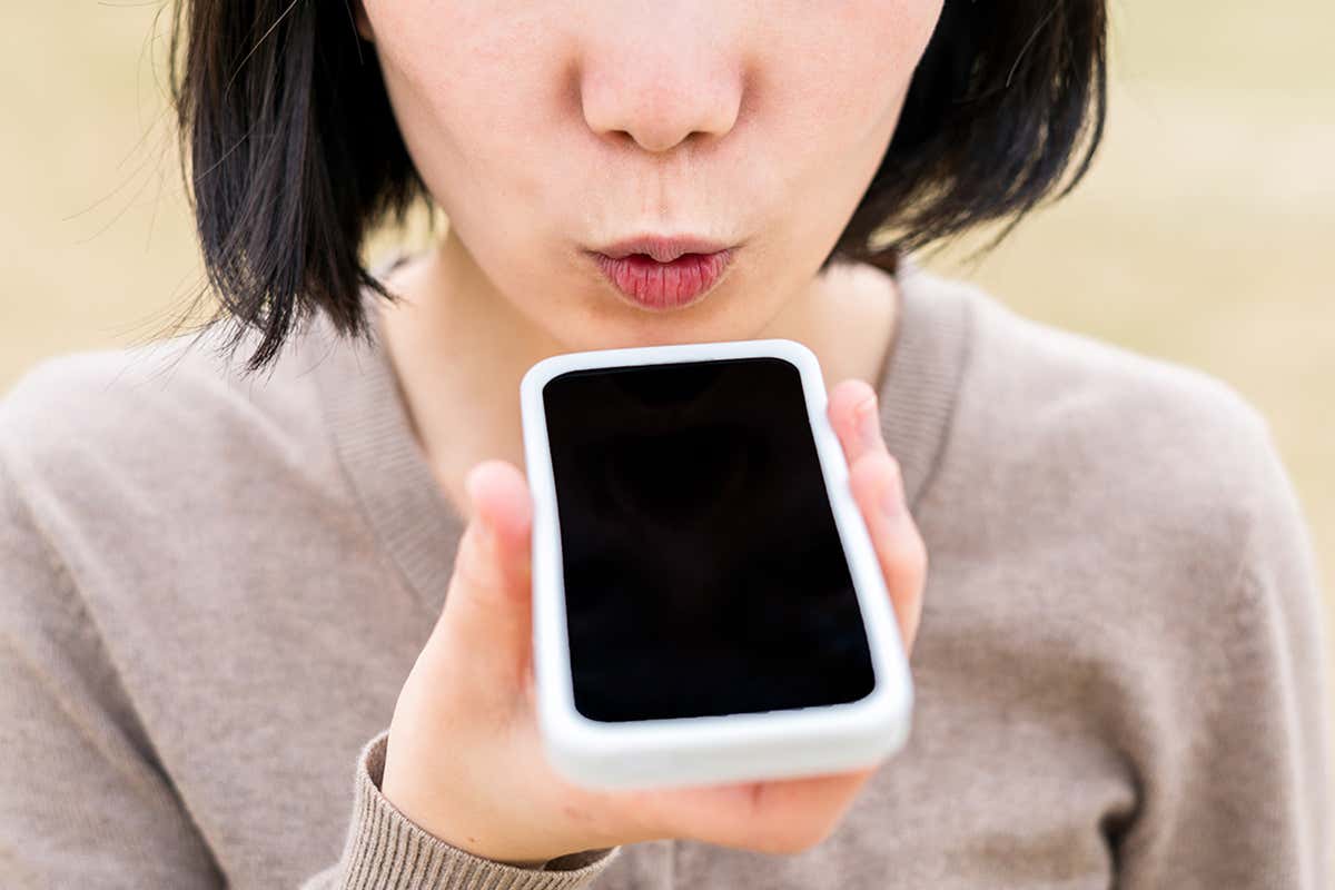 Someone talking on a phone