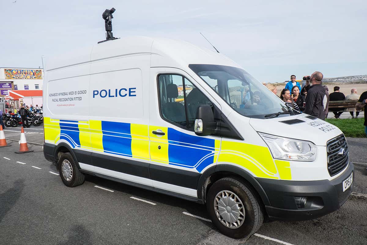 A police van in South Wales