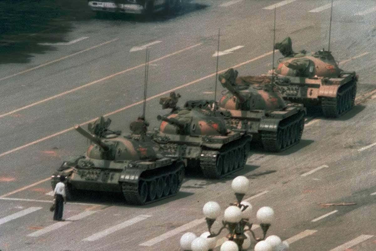 This Tank Man image from Tiananmen Square heralded a new digital age