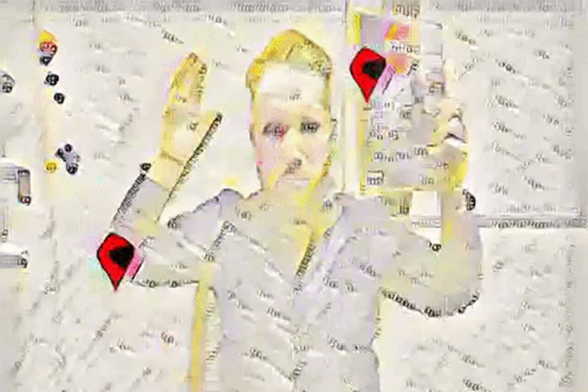 the author converted into a Google Map, using the Fast Style Transfer GAN