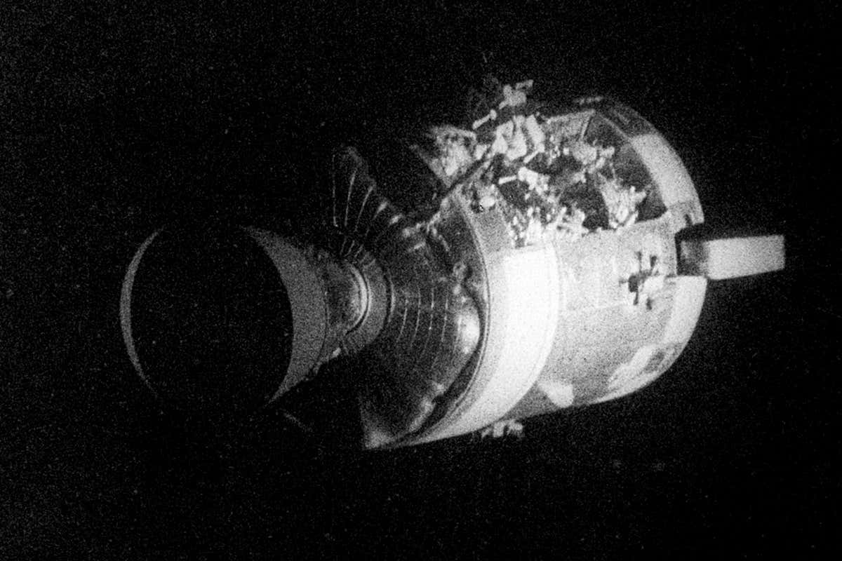 Damaged Apollo 13 Service Module