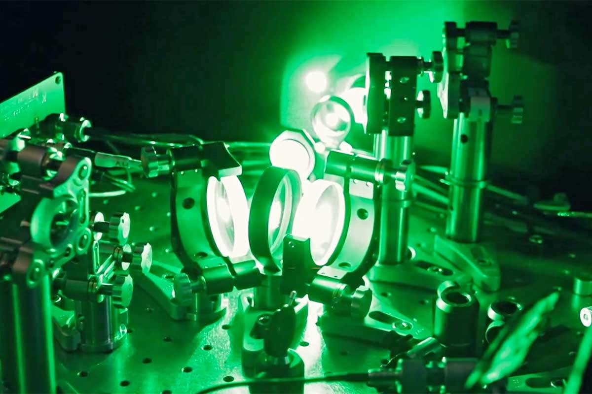 A laser set up
