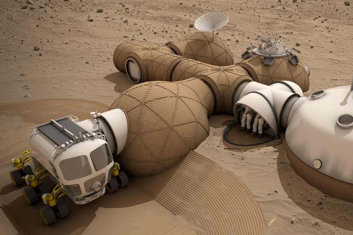 artist impression of Martian base