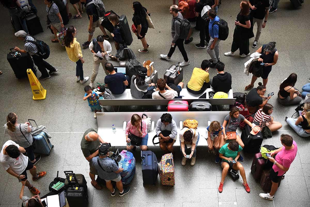 People in a public space