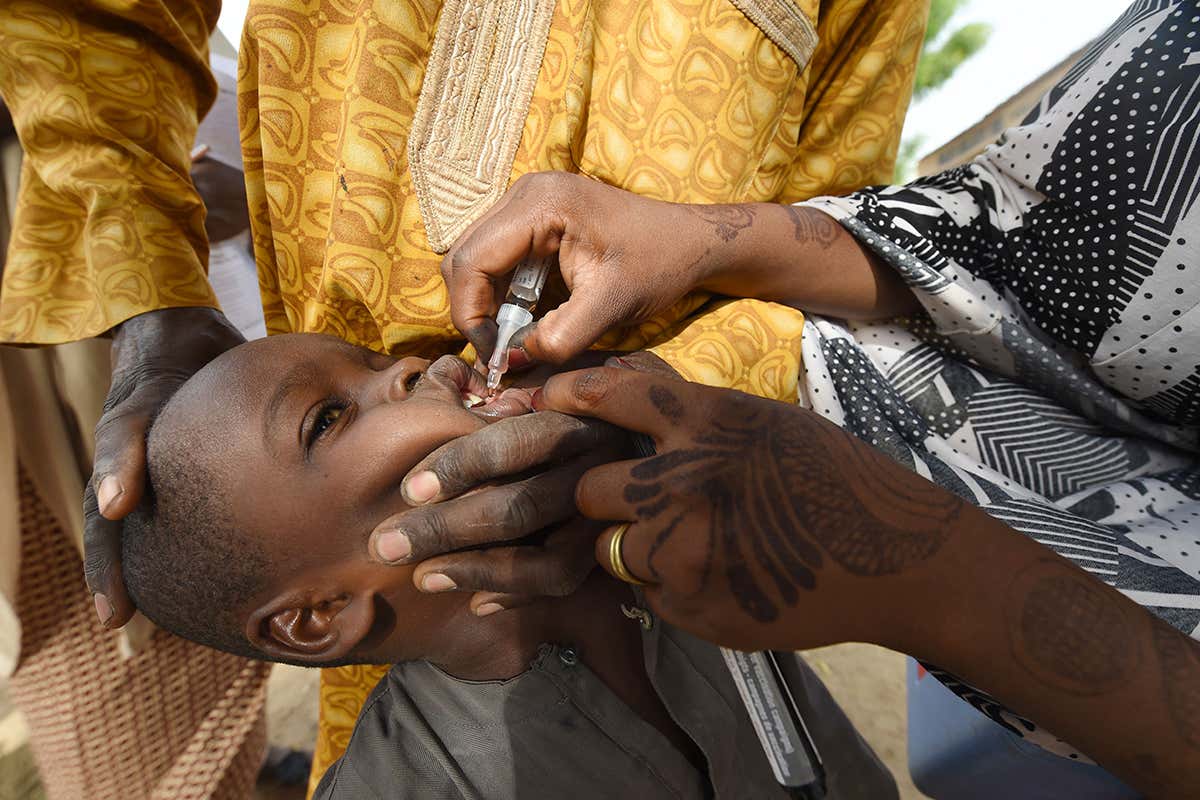 Live, weakened virus is used in some forms of the polio vaccine