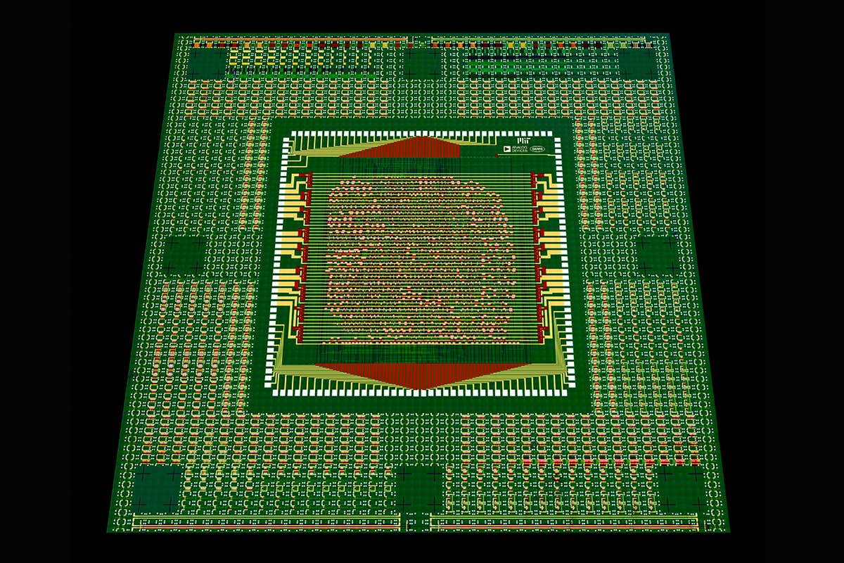 A picture of the chip