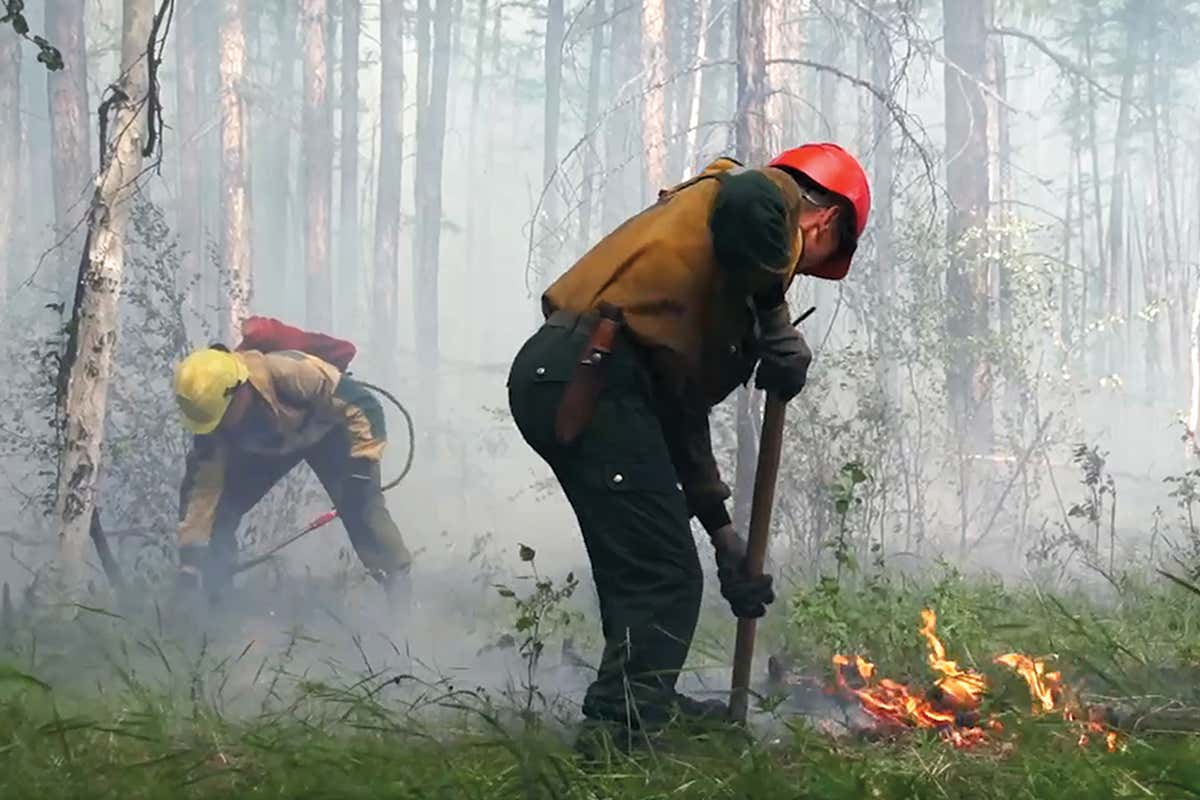 Russian fire fighter