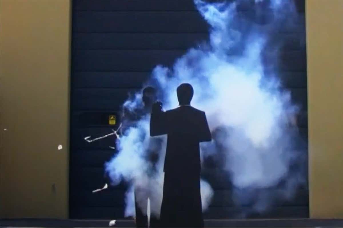 A mock up of the distraction device in action