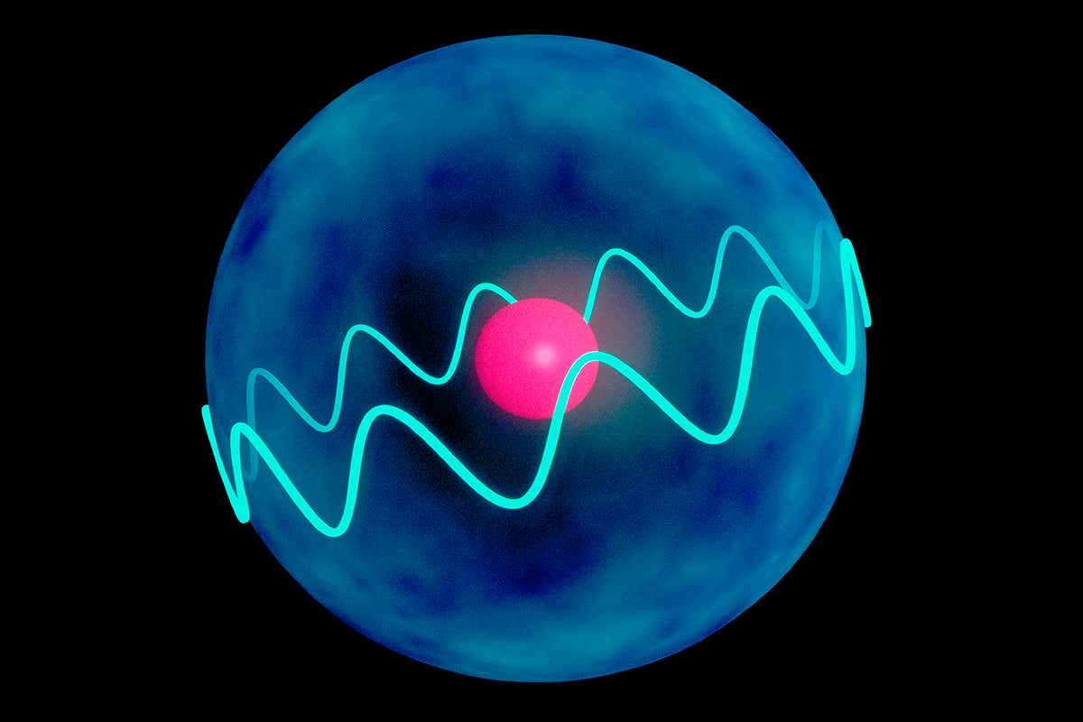 Artist's impression of a hydrogen atom