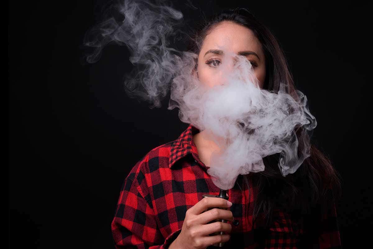 Woman vaping
