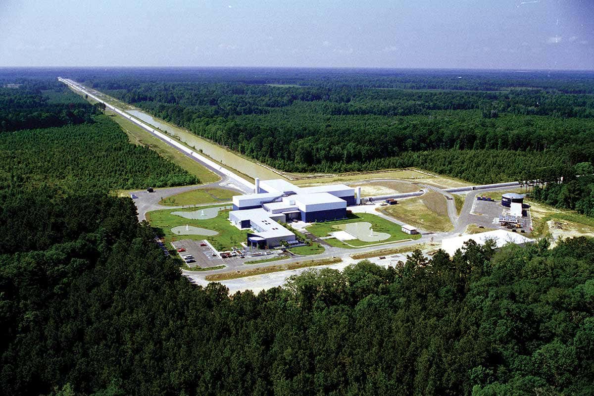 Aerial view of LIGO's Livingston detector