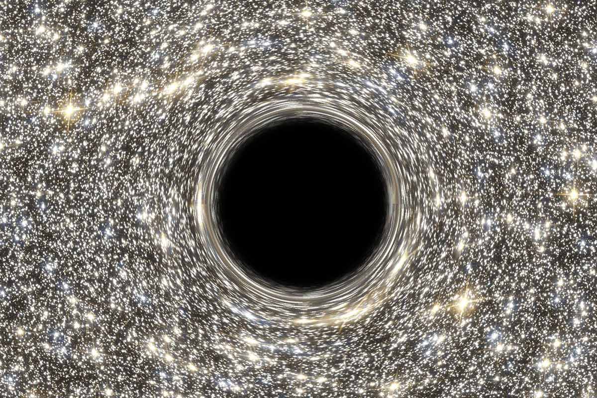 Illustration of a supermassive black hole