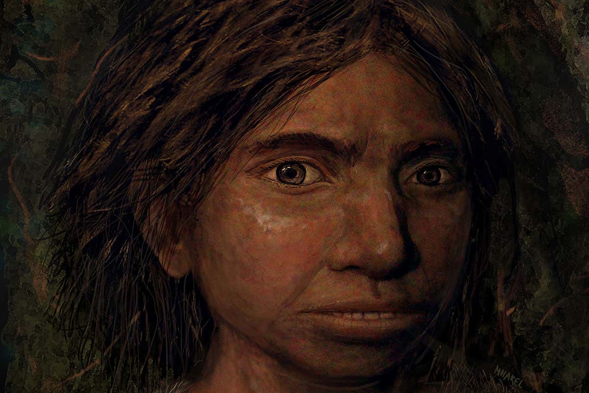Portrait of juvenile female Denisovan, based on DNA analysis