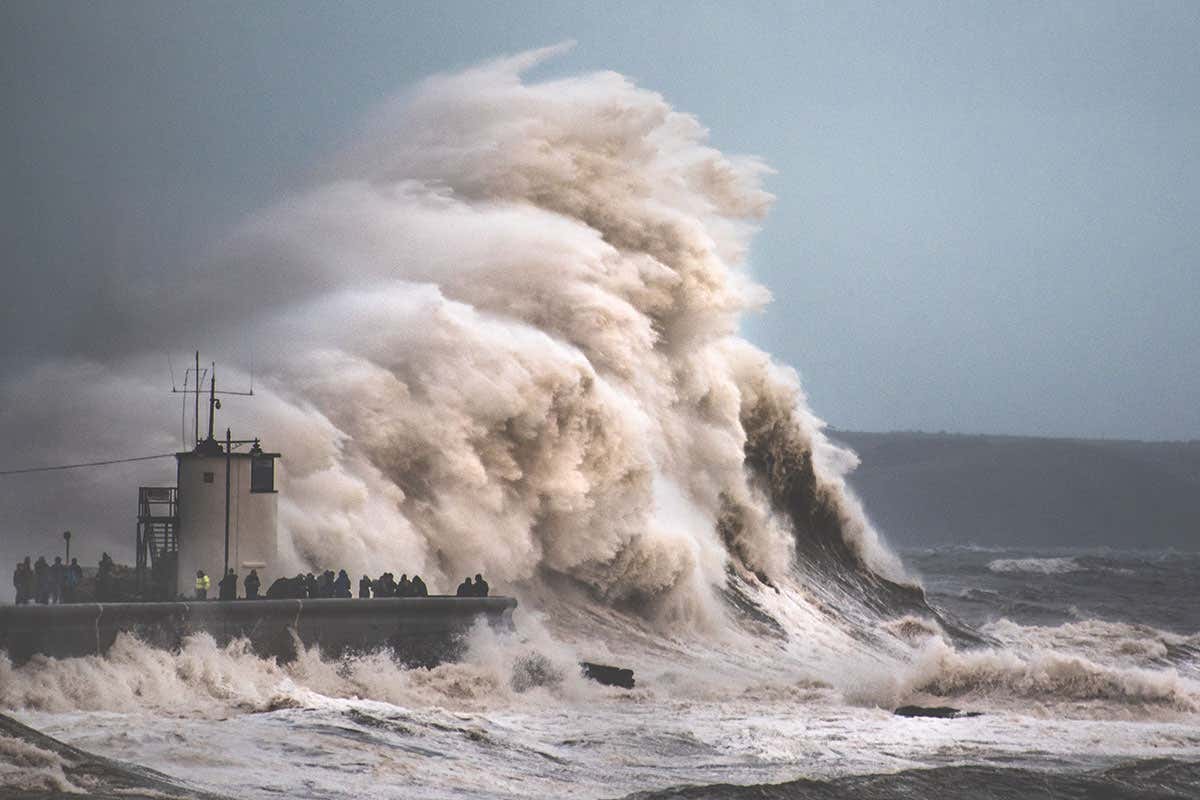Storm at Porthcawl, United Kingdom