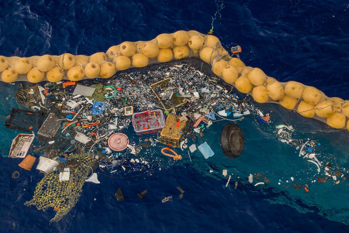 The buoys have been collecting plastic in the Great Pacific garbage patch