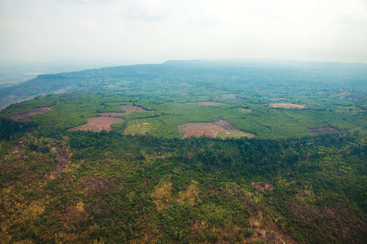 Aerial view of ancient city