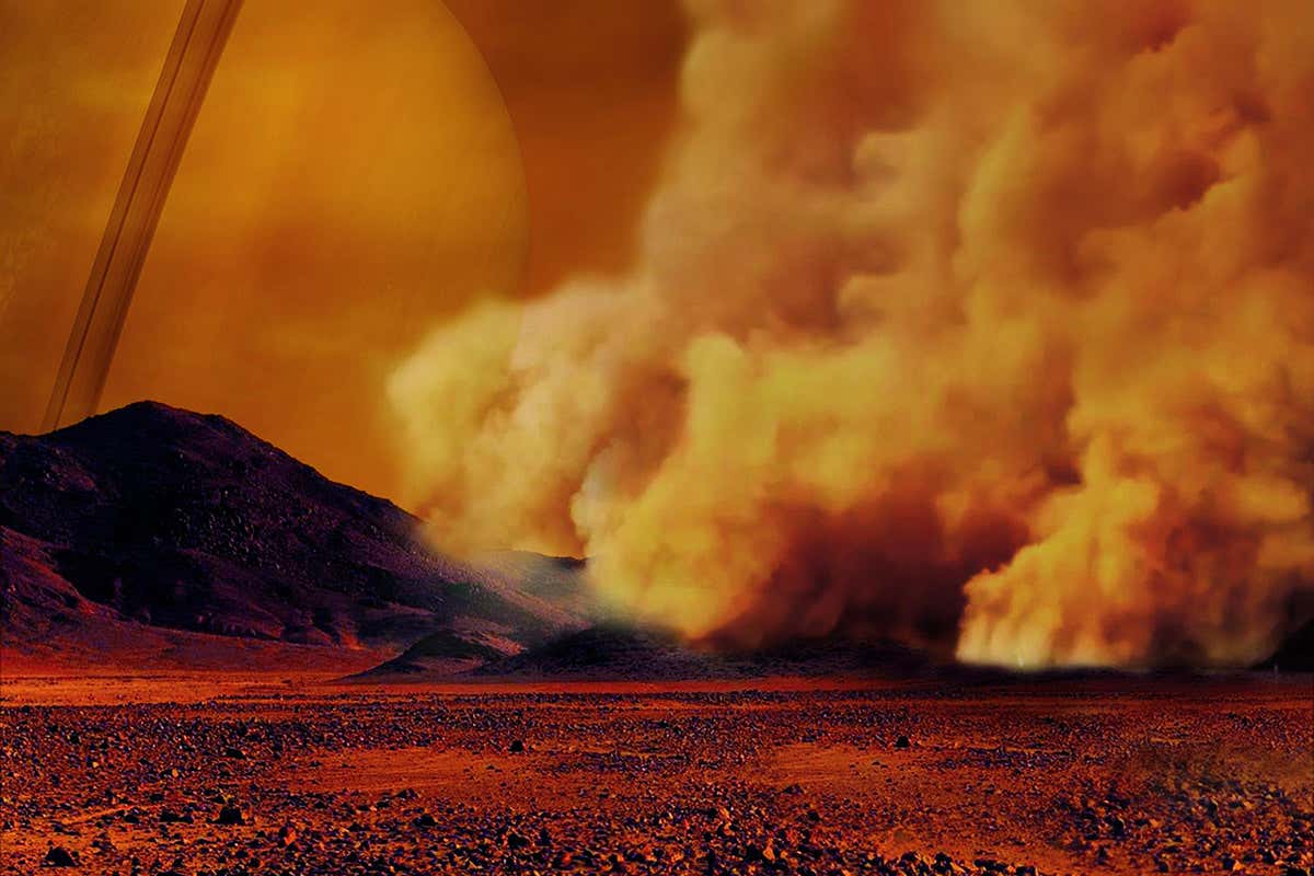 Strange sand dunes on Titan could be made by cosmic rays hitting ice