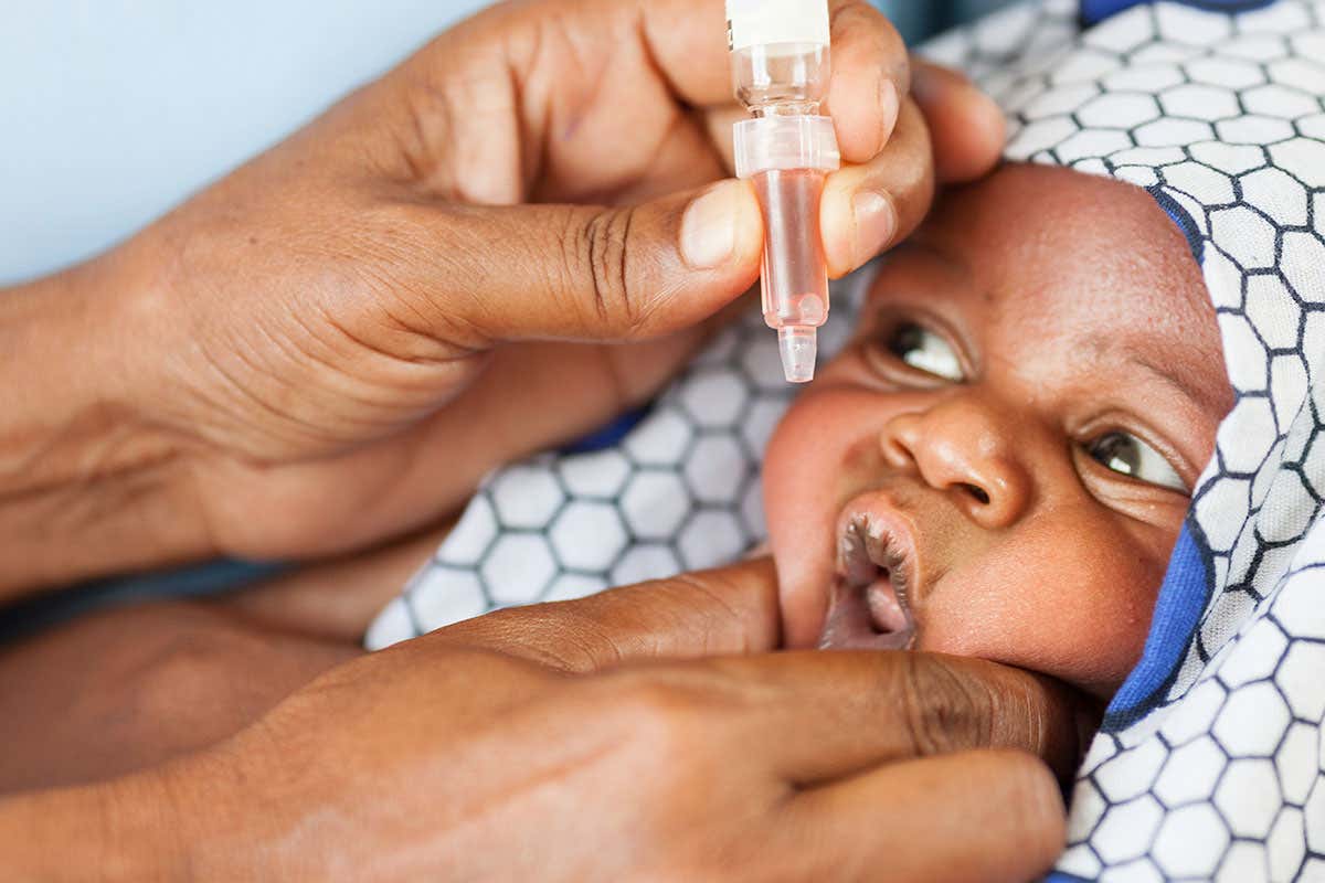 Baby receiving vaccines