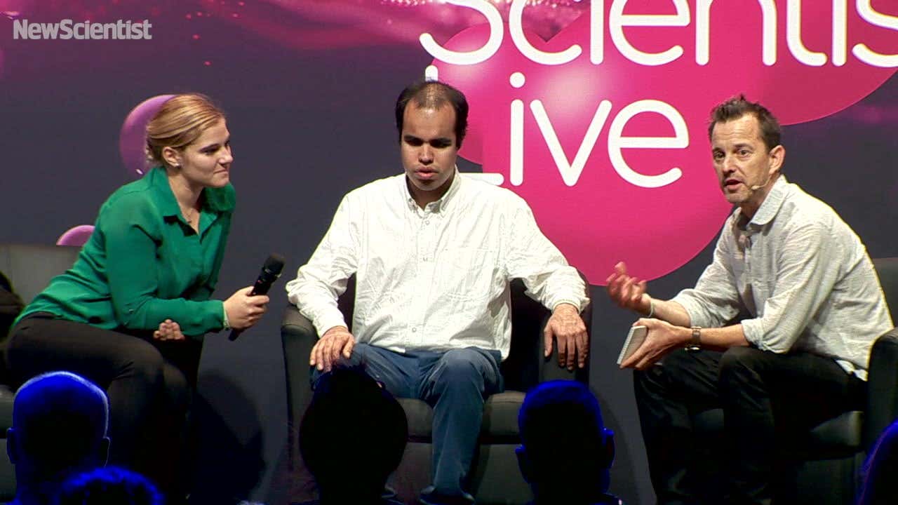 Rowan Hooper interviews super humans at New Scientist Live