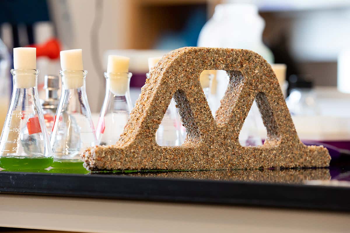 Living sand hydrogel