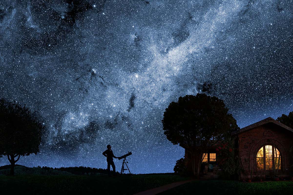 A man gazes at the Milky Way