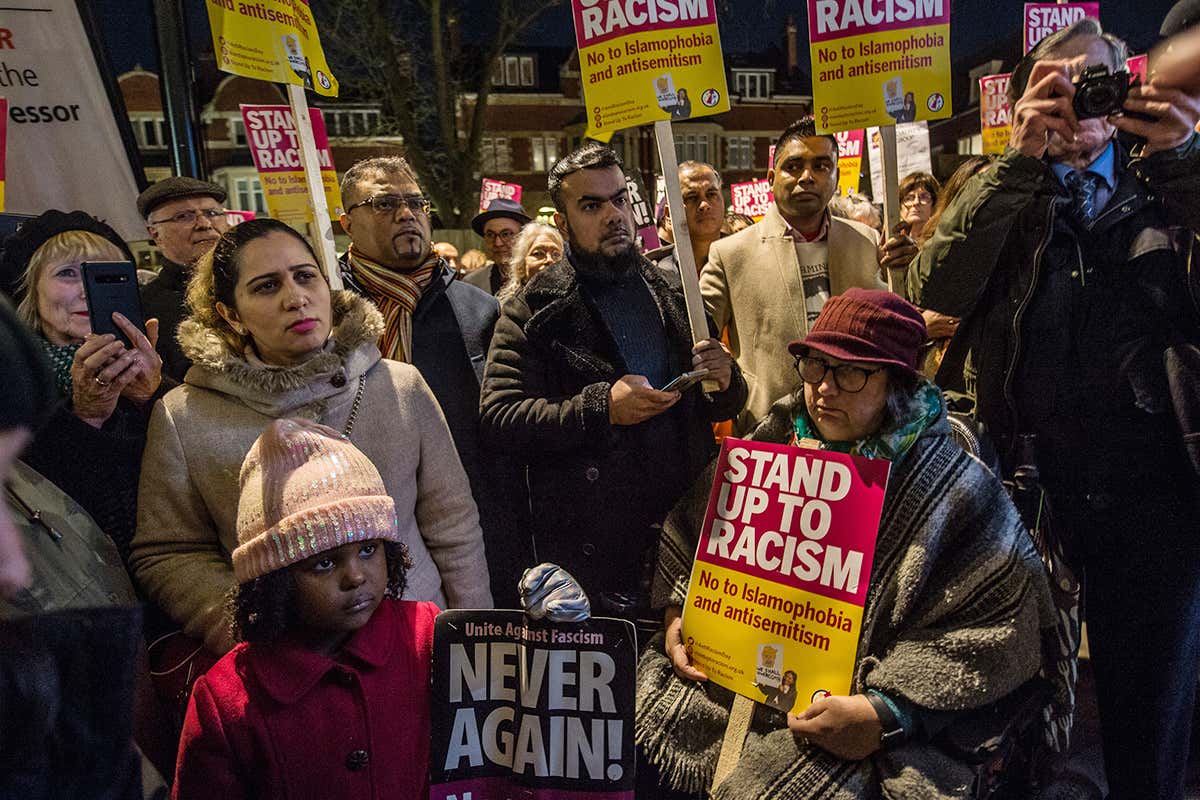 Stand up to racism protesters