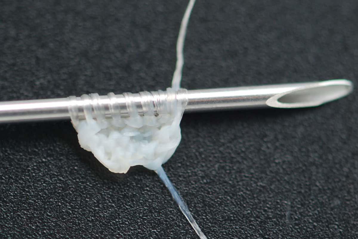 Knitting with human yarn