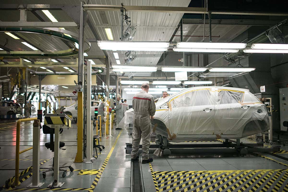 French factory workers