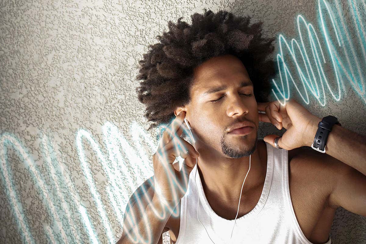 Man listening to music