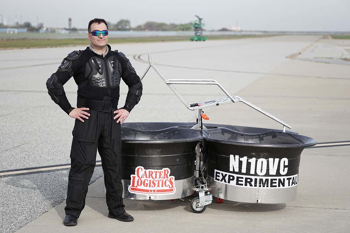 Pete Bitar and his Verticycle