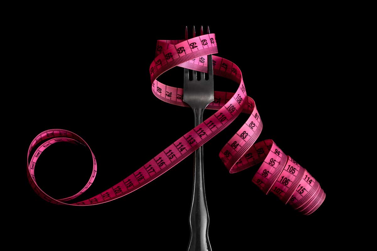 fork and measuring tape