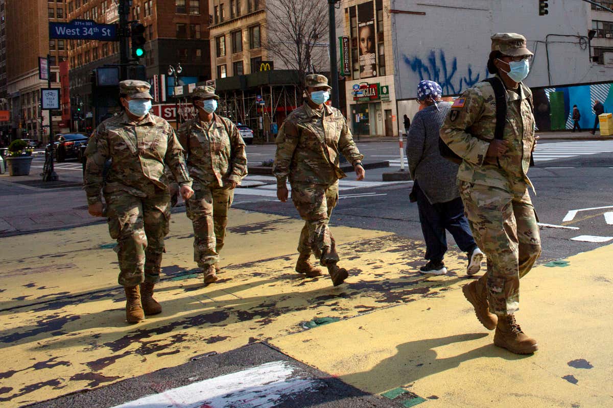 US Army personnel in New York City